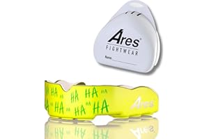 ‎ARES FIGHTWEAR Ares Fightwear® Slim Fit Mundschutz Boxen inkl. Aufbewahrungsbox für Kampfsport, MMA & Athleten I Maximaler Zahnschutz dank Optimaler Passform I Profi Mouthguard für Herren & Damen