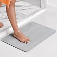 Tapis De Douche En Pierre De Diatomée - Super Absorbant, Séchage Rapide - 35x45 Cm, Antidérapant - Idéal Salle De Bain