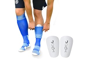 JOGA Mini Shin Guards for Soccer Players | Ultra-Compact, Lightweight Youth Shin Pads for Protection | Small Shin Guard for Soccer Athletes | Football Pads for Men, Women & Kids