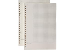 AMO HERMOSO 2 pièces de Recharge de Papier Cornell pour Carnet à Spirale A5, 80 g/m², 120 feuilles, 240 pages, 20 trous