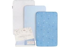 GOYSILA Sabanas Next2Me Chicco 2Piezas 100% Algodon + 1 Protector Colchón Certificado Oeko-Tex Colchón 50x83cm 2 Sabana Bajera Compatible Cuna Calidoo Lullago Kinderkraft UNO Jane (Carros de Juguete)