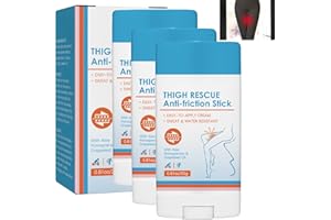 Nadiaen Anti Chafing Stick,Anti Chafe Balm,Anti Chafe Stick,Thigh Rescue Anti Friction Stick,Waterproof Glide Anti Chafing Stick,Running Chafe Stick for Heel,Lower Arm,Thigh,Legs (3 Pcs)