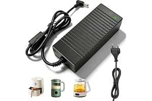 24 V 10 A nätadapter, 240 W spänningsomvandlare (100-240 V AC till 24 V DC) med 5,5 mm x 2,5/2,1 mm DC-utgång för LED-band och säkerhetskameror