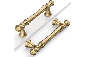 Coinkoly 10 Pack Champagne Bronze Cabinet Pulls 96MM Hole Centers Kitchen Cabinet Handles Drawer Pulls Kitchen Cupboard Handles UK0001