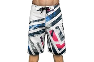 PVUCPOT Short de Plage Homme Maillot de Bain Shorty Séchage Rapide Maillot Surf Boardshort Homme Long Shorts de Sport Homme Hawaïen Short de Plage Imprimé