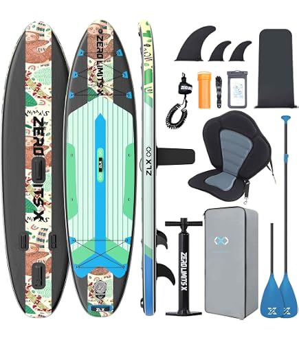FunWater Sac De Pont Paddle Board – Structure Maille Élastique, Tissu Oxford Résistant, Fermeture Éclair, Fixation 4 Crochets, Pour Paddle, Kayak, Surf