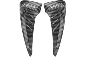BEDIFFER Carbon Fiber Style Side Vent Trim Pair - Air Wing Cover, Sticker for Universal Car Interior and Exterior Modification