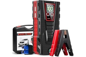 Onherm Starthilfe Powerbank, 1500A Spitzstrom, 30000mAh Auto Starthilfe Powerbank, Jump Starter für 6.0L Benzin Oder 4.0L Diesel, Starter Powerbank mit LED Taschenlampe für 12V Fahrzeuge SUV Motorrad