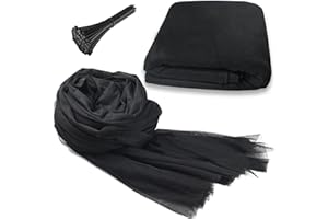 MAILEKT Moskitonetz Feinmaschiges Netz Insektenschutznetz – DIY-Flexibel für Balkon, Fenster, Bett & Garten – Mückenschutz, Fliegengitter & Outdoor-Schutz(Schwarz, 3 X12m)