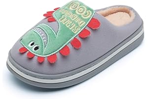 CELANDA Chaussons Hiver Garcon Fille Peluche Chauds Pantoufles de Maison Enfants Mignon Antidérapant Slippers d'Intérieur