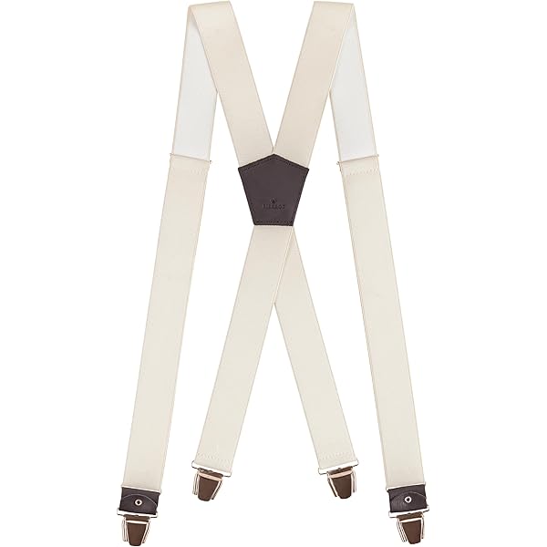 Pierrot Brede premium vintage bretels voor heren, gemaakt in Frankrijk, versterkt elastiek en 4 extra sterke X-clips, maat verstelbaar tot 130 cm, handgemaakt, Zwarte stippen, Eén maat
