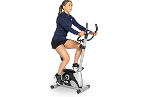 JLL FITNESS JLL® JF100 Home Exercise Bike, 2025 New Adjustable Magnetic Resistance Cardio Workout, 4kg Bi-Directional Flywheel, Display with Heart-Rate Sensor, Adjustable Handlebars & Seat Height