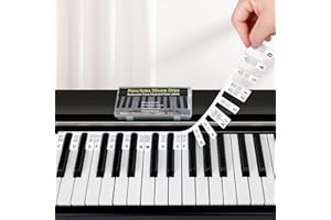 AUNHOKE Abnehmbare Klaviertastatur Notenetiketten, 88 Tasten in Voller Größe Klavierführer für Anfänger, Wiederverwendbar Klavier Noten Aufleger Elektronische Keyboards und Kleine Klaviere