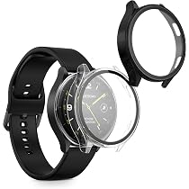 Coque De Protection Compatible Xiaomi Watch 2 - 2 Étuis En Silicone Transparent Noir, Anti-Chocs