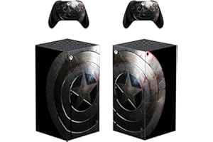 SUPREME SKINZ Xbox Series X Captain America Shield Skin, Wrap, Decal, Vinyl, Sticker, Faceplate - Console and 2 Controllers - Protective Cover New SERIES X