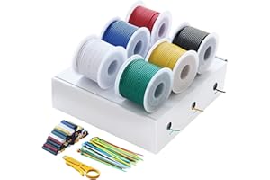 Cavo Elettrico,Filo Elettrico-HuLuWa 22 AWG 0,34mm² Filo Elettrico PVC,6 colorati(8 metri ciascuno) Per RC modello, lampade, elettrodomestici, Ect