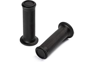 A-PRO SRL 2x Manopole Moto Antiscivolo Motocross Scooter Gomma Pesi Strada A-Pro Nero