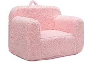 ‎BEJOY BEJOY Kindersofa - Ultra-Weicher Schaumstoff Gefüllter Kindersessel, Kuscheliger Sherpa Lesecouch für Mädchen und Jungen - Rosa