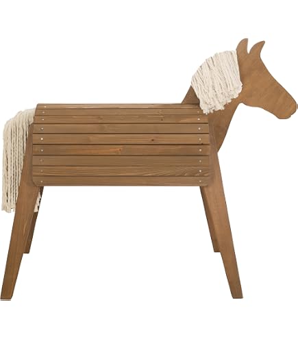 Pink Papaya Cheval en Bois XXL pour Jardin | Cheval d'Équitation, Jeu pour Enfants