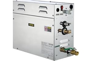 BuoQua 4KW Dampferzeuger Dampfgenerator Sauna Tragbarer Dampferzeuger mit Temperatur Digitalregler Timer Bad 35-55°C für zu Hause mit Dampfdichter Steuerung, 4KW蒸汽机6578, Schwarz