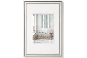 walther design Bilderrahmen silber 50 x 70 cm Trendstyle Kunststoffrahmen KP070S