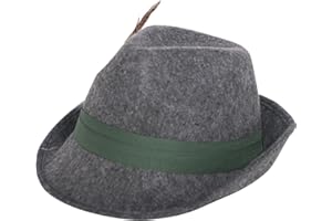 Folat B.V. Sombrero de lana tirolesa con pluma, sombrero de lana Trilby