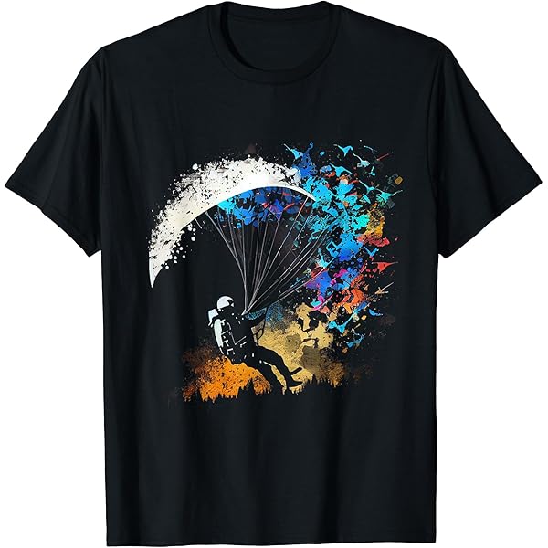 T-shirt Parapente - Noir - Homme/femme - Marque Générique - Neuf