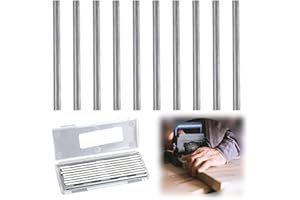 OWNFEEL Reversible HSS Planer Blades, 10-Pack 82mm Electric Planer Knives with Dual Cutting Edges, Compatible with Makita Bosch Hitachi, Black & Decker, DeWalt Trend, Elu Planers, Durable Woodworking DIY Tool