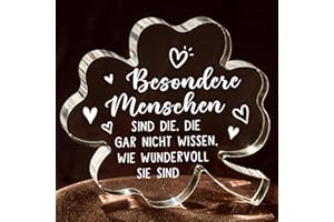 Encoink Beste Freundin Geschenke, Geschenk Freundin Geburtstag – Glücksklee Acryl Deko, Personalisierte Geschenke für Frauen Ehefrau Schwestern Kollegin Beste Freundin