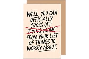 Edition Seidel Kartka urodzinowa premium z kopertą, kartka z życzeniami z sentencją Happy Birthday, mężczyzna, kobieta, zabawny humor (G3655 SW024)