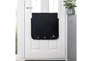DANSON Letterbox Catcher for Front Door – Dog-Proof Mail Guard, Stops Mail Mess – Easy to Install, Large Capacity – Includes Letter Opener – Black or White