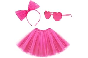 MANQYI Mädchen Tütü Rock Minirock, 1 Tüllrock mit 1 Schleifen-Stirnband, Rockabilly Petticoat Für Karneval, Tutu Rock, für Fasching, Tanz Karneval Party, Geeignet für 2-7 Jahre