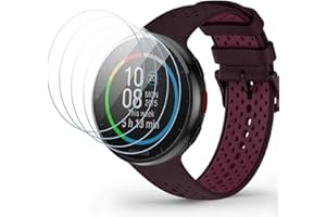 Vauki 4 Piezas Protector Pantalla para Polar Pacer/Polar Pacer Pro Cristal Templado, Dureza 9H HD Transparente Ultra Resistent Antihuellas Sin Burbujas Antiarañazos Vidrio Templado Película