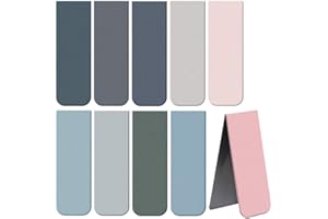 AOBETAK 10 marcapáginas magnéticos multicolor, diseño elegante para hombre y mujer adultos, artículo de lectura y papelería