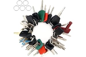 Baumaschinen Schlüssel Set 42 Stück Bagger Schlüssel Set Zündschlüssel Set Ersatz Zündschlüssel Schlüssel Baumaschinen für Cat, Komatsu, Kubota, Hitachi, Takeuchi, Raupe, Kobelco, Volvo, Bobcat