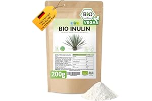 ‎EWL NATURPRODUKTE EWL Naturprodukte Inulin Pulver BIO 200g, Ballaststoffe Pulver aus Agave gewonnen, Inulinpulver Bio aus kontrolliert biologischem Anbau