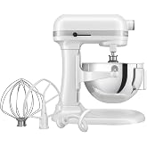 KitchenAid Bowl-Lift 5.2L Heavy Duty Mixer, Metal Body and Gears, 11 Speed, Flex Edge, 67 Contact Points, White