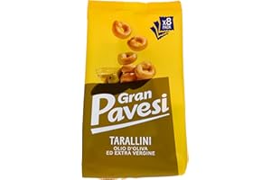 Gran Pavesi Snack Tarallini Olio di Oliva ed Extra Vergine, Senza Olio di Palma - Confezione da 256 g