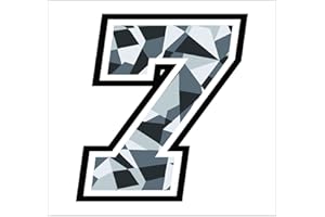 GAMESMONKEY Adesivo NUMERO GARA- misura 12 cm -Gara Cross PistaAuto Moto Stickers (7, Camouflage Geometric)