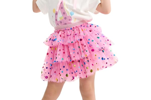 Miipat Tutu-kjol för flickor, barn, prinsessa, 3 lager, tyllkjol med elastisk midja med foder för balettdans, födelsedagsfest