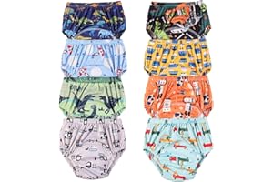 DUDUFUN 6/8-Pack Baby Toddler Potty Tracksuit Pants Trainer Pants for Boys and Girls 2-6 Years