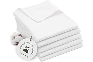 ‎ZOLLNER ZOLLNER 5er Set Geschirrtücher Baumwolle in 50x70 cm - super saugstarke und robuste Küchentücher - waschbar bis 60°C – in weiß - Gastronomiequalität - Oeko Tex® Zertifiziert