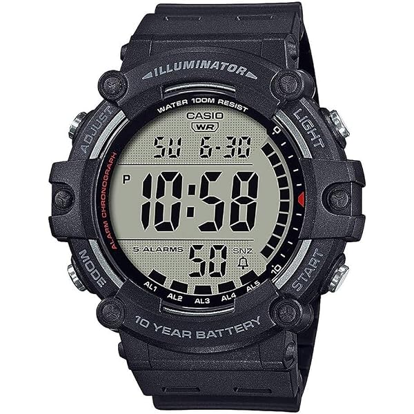 Casio Orologio Digitale Quarzo da Uomo con Cinturino in Plastica W-213-2AV : Casio