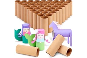 BRIGHT CREATIONS 48 Pack Empty Toilet Paper Rolls for Crafts, Brown Cardboard Tubes for DIY, Classrooms, 10 cm Length, 4.06 cm Diameter