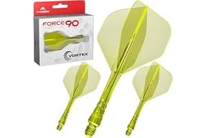 Mission Darts | Force 90 Vortex | Fléchettes moulées avec précision intégrées et système d'arbre | Plusieurs styles | Plusieurs couleurs.