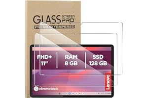 KUSINHOKA Vetro Temperato per Lenovo Chromebook Duet Gen 9 (11 Pollici), [2 Pezzi] Durezza 9H Pellicola Protettiva, [Anti-Graffio], [Senza Bolle], HD Trasparente Protezione Schermo Protector Film