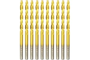 HILPATY Forets à métaux HSS Titane Professional Forets à Métaux en Acier Inoxydable, Standard DIN 338