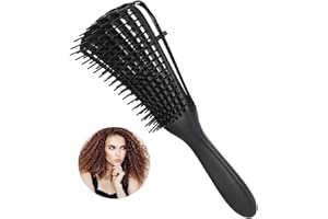 BAINKU Cepillo Pelo Antitirones. Peine Desenredante de Pelo sin Tirones que Evita la Rotura del Cabello y Facilita el Peinado. Cepillo Pelo Rizado que Ayuda a Definir los Rizos de Manera Fácil y sin Dolor.