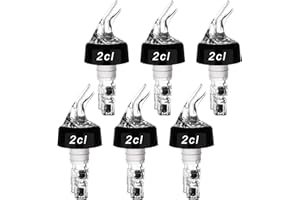 VPAFPEKG 2cl Dosierer Flaschenausgießer, 6 Stück Ausgießer Spirituosen, Dosierausgießer Bar Portionierer Spirituosen Dosierer für Flaschen, Ausschenker Schnaps für Wein Schnaps Cocktails Öl Home Bar