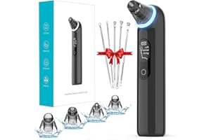 VINMALL Mitesserentferner Porenreiniger Mitesser sauger Porenreiniger gesicht sauger Mitesser Sauger Akne Entferner Gerät Pickelsauger Mitesser entferner Pickelentferner sauger mit 4 Austauschbare Saugköpfe